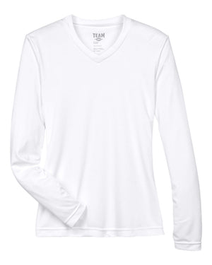 Team 365 Ladies' Zone Performance Long-Sleeve T-Shirt - White