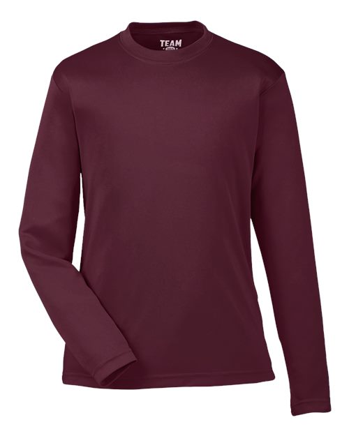 Team 365 Youth Zone Performance Long-Sleeve T-Shirt - Sport Dark Maroon