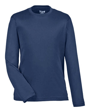 Team 365 Youth Zone Performance Long-Sleeve T-Shirt - Sport Dark Navy