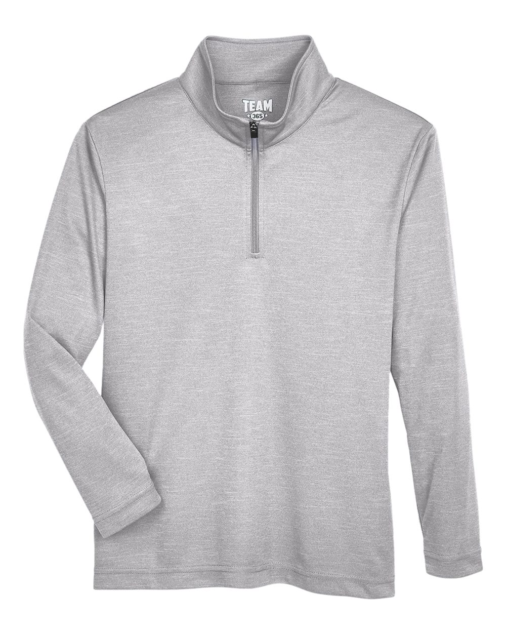 Team 365 Youth Zone Sonic Heather Performance Quarter-Zip - Athletic Heather