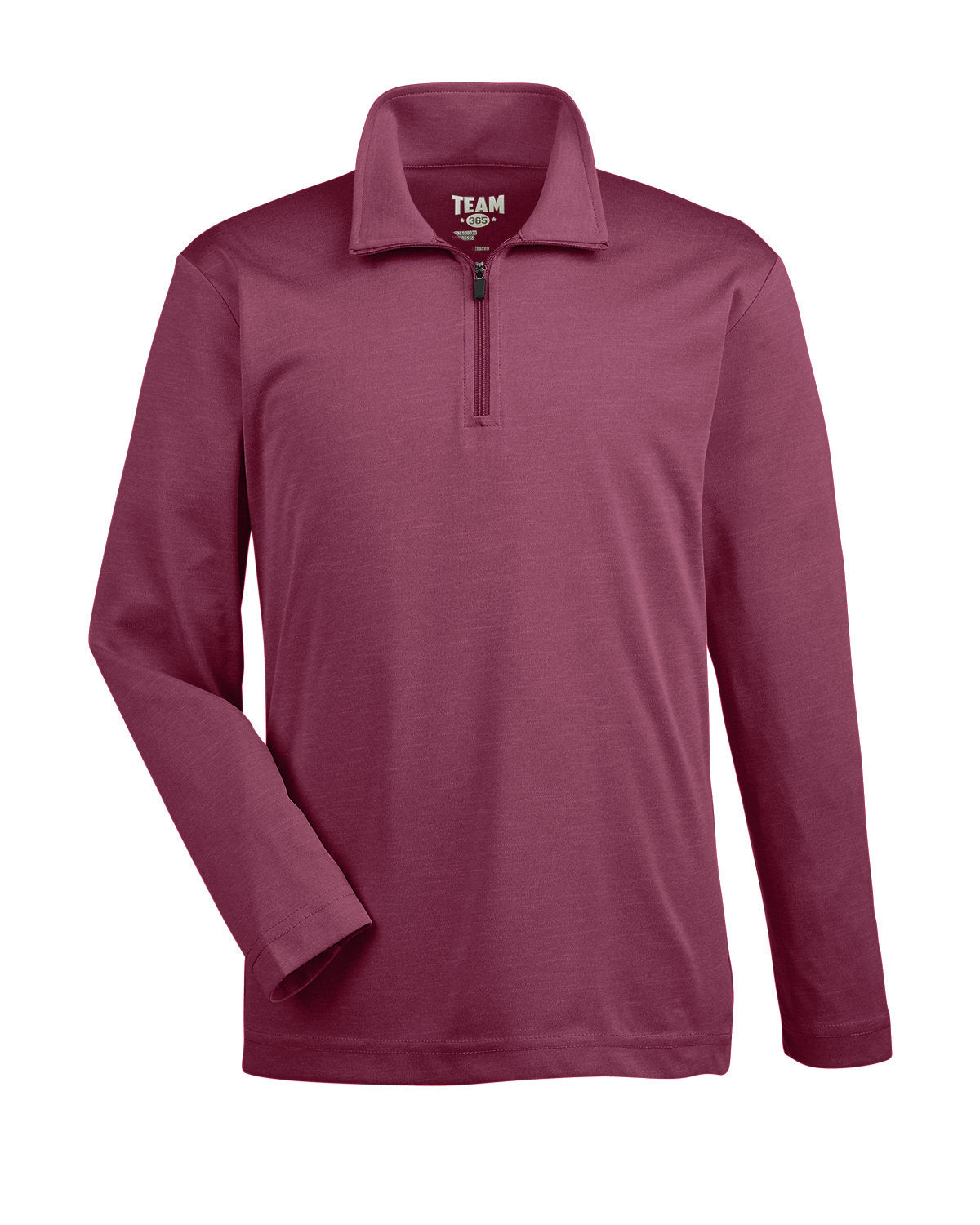 Team 365 Youth Zone Sonic Heather Performance Quarter-Zip - Sp Maroon Hthr
