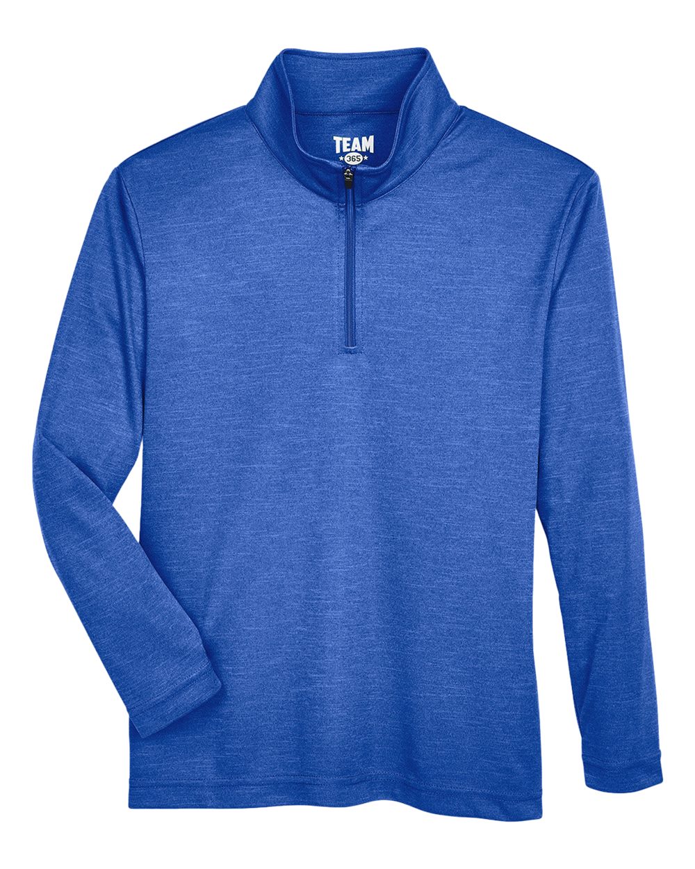Team 365 Youth Zone Sonic Heather Performance Quarter-Zip - Sport Royal Heather