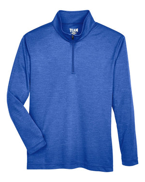 Team 365 Youth Zone Sonic Heather Performance Quarter-Zip - Sport Royal Heather