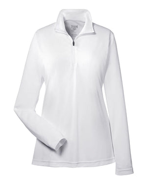 Team 365 Ladies Zone Performance Quarter-Zip - White