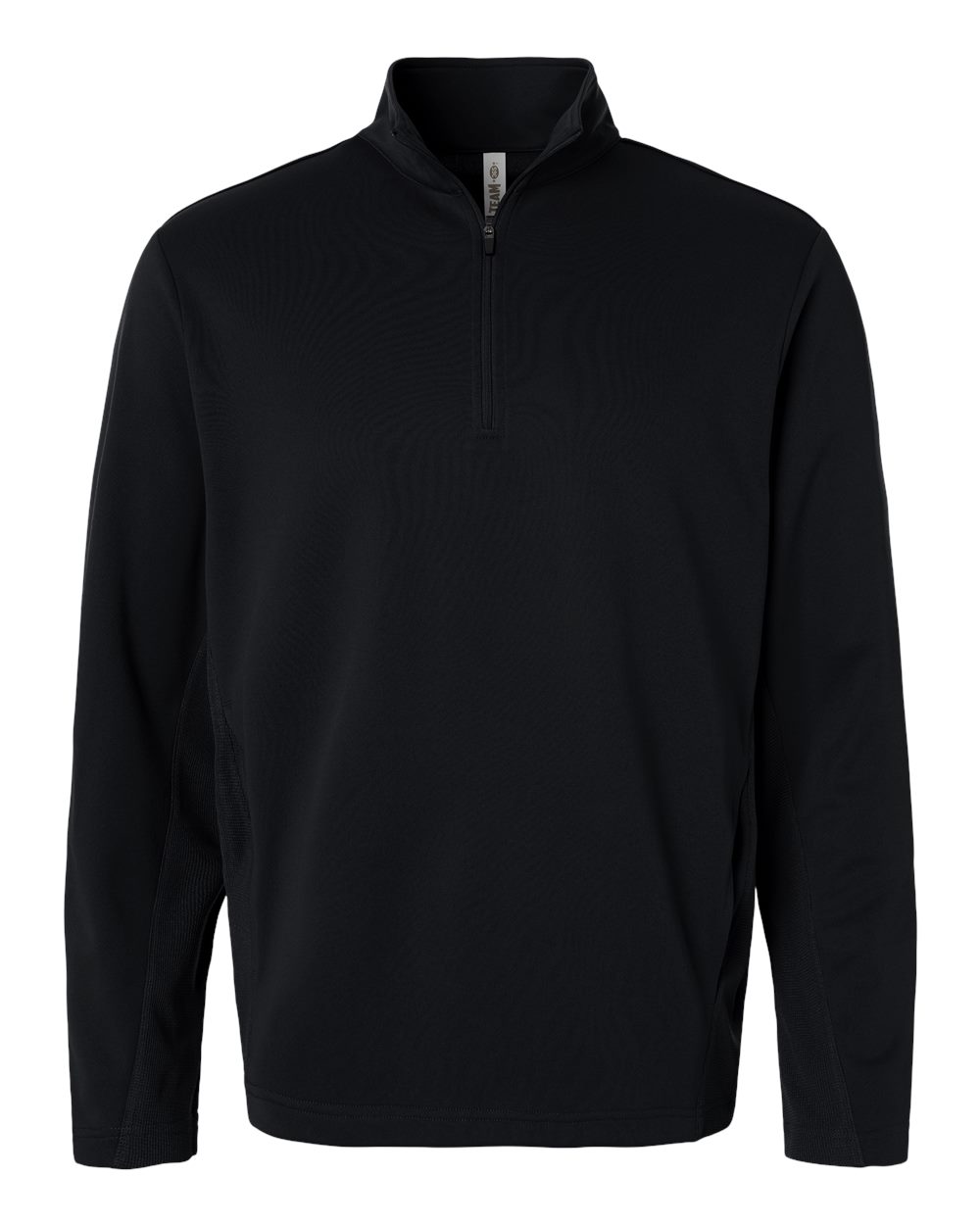 Team 365 Unisex Squad Cadet Quarter-Zip Tech Fleece Pullover - Black