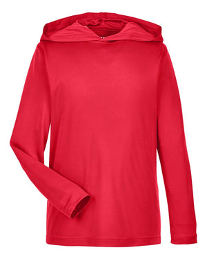 Team 365 Youth Zone Performance Hooded T-Shirt - Sport Red