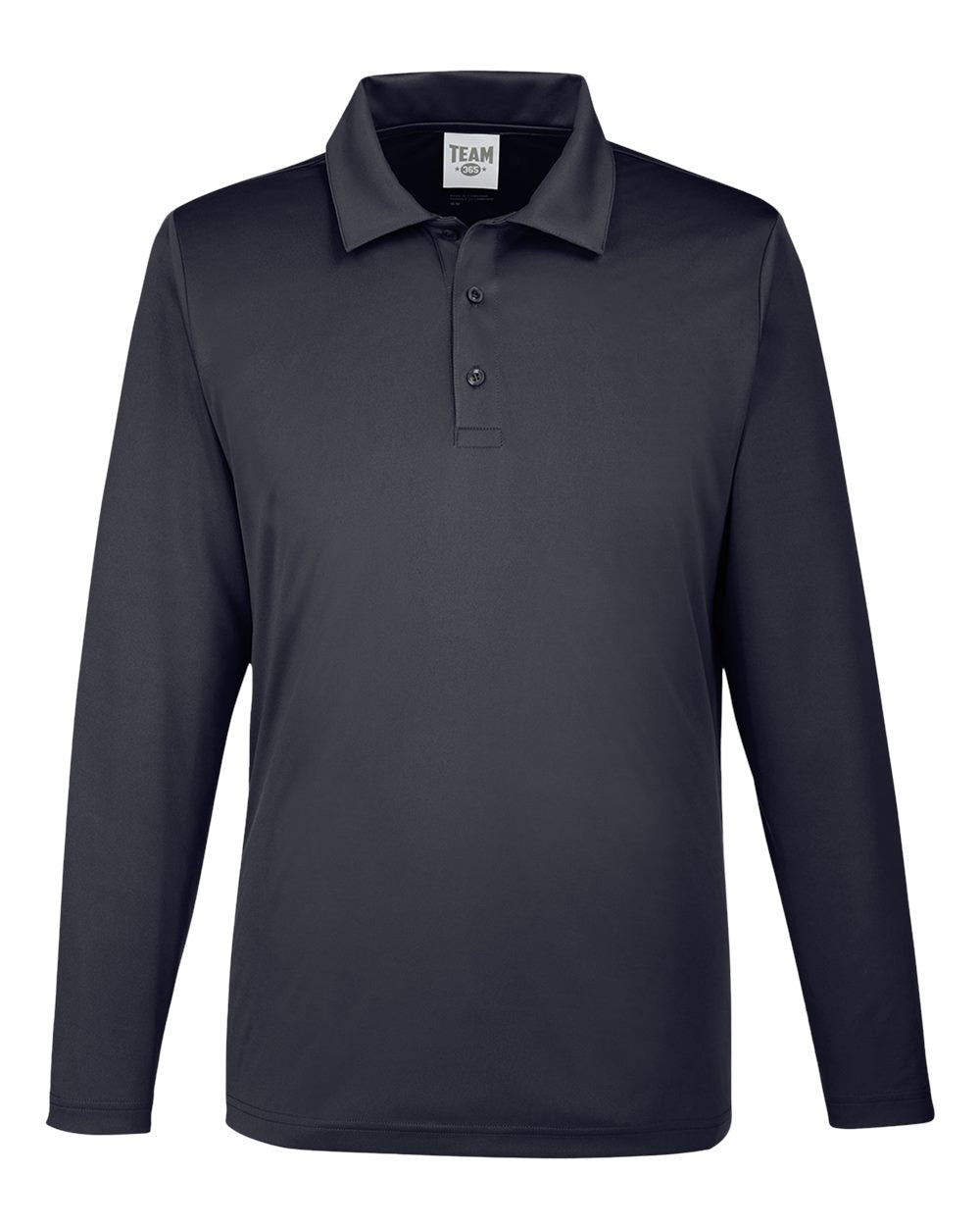 Team 365 Men's Zone Performance Long Sleeve Polo - Black