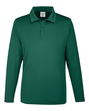 Team 365 Men's Zone Performance Long Sleeve Polo - Sport Forest