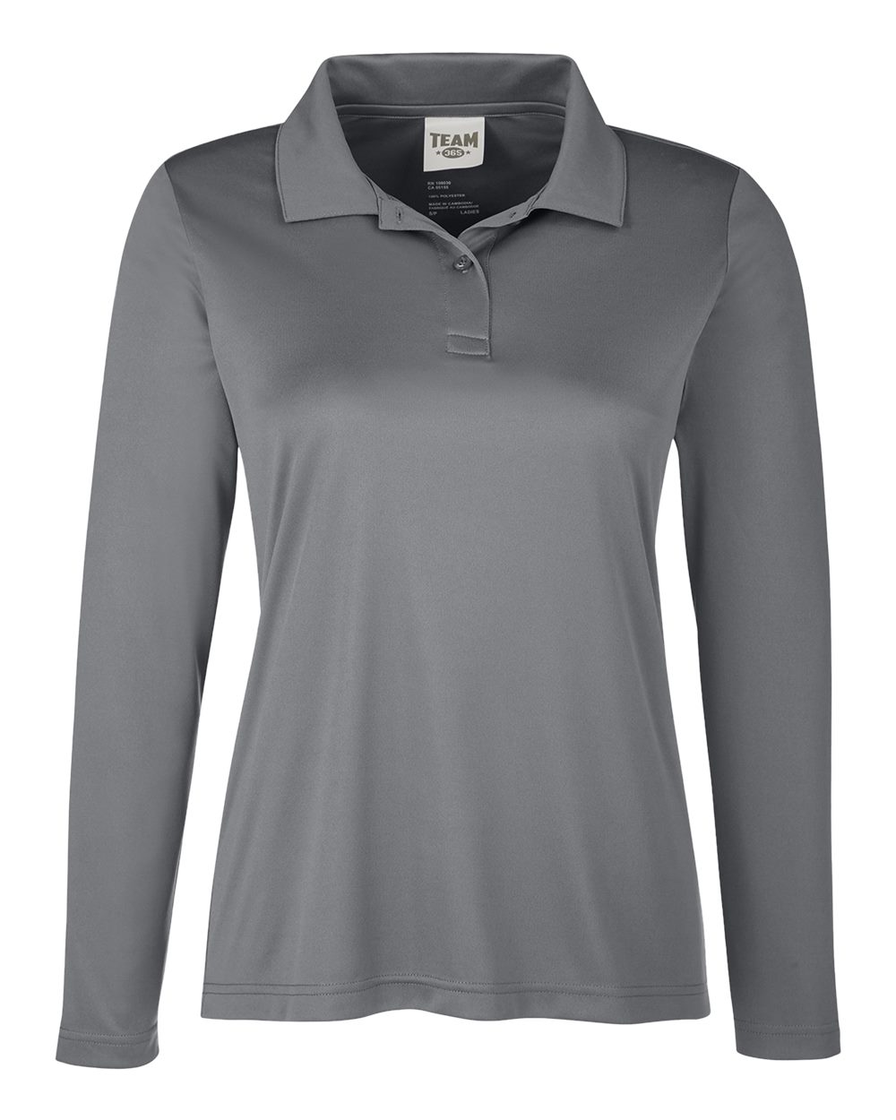 Team 365 Ladies' Zone Performance Long Sleeve Polo - Sport Graphite