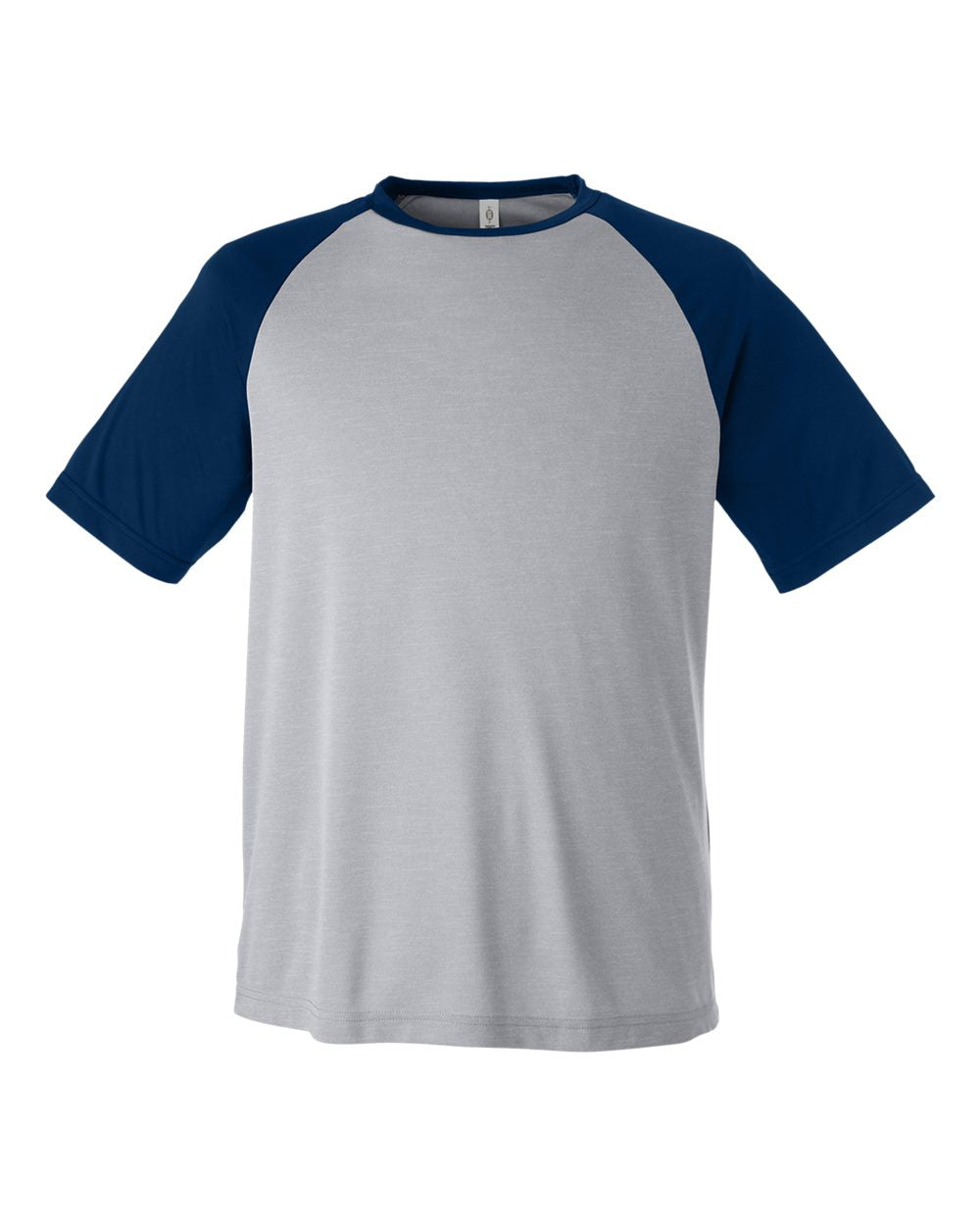 Team 365 Unisex Zone Colorblock Raglan T-Shirt - Athletic Heather/ Sport Dark Navy