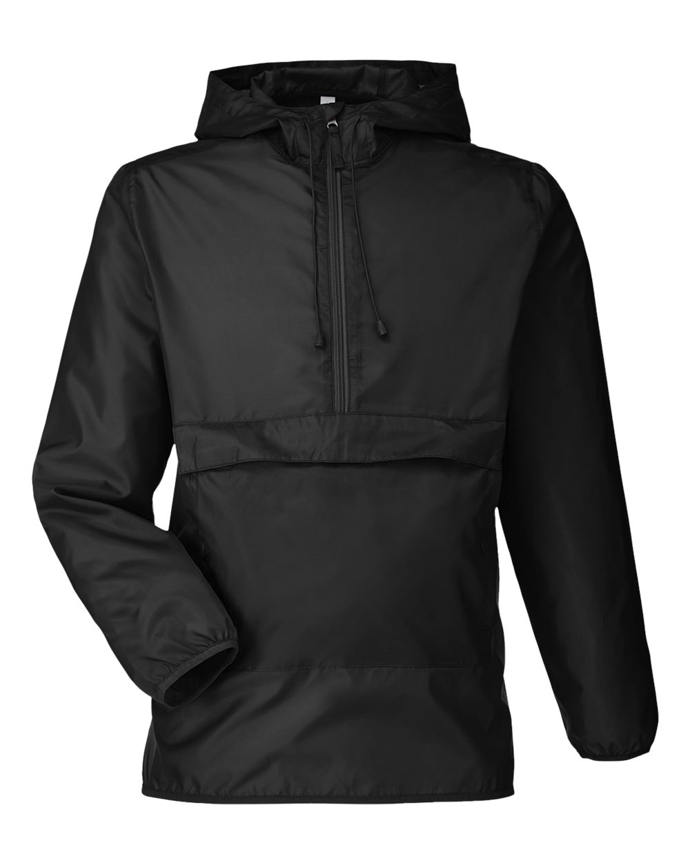 Team 365 Adult Zone Protect Packable Anorak Jacket - Black