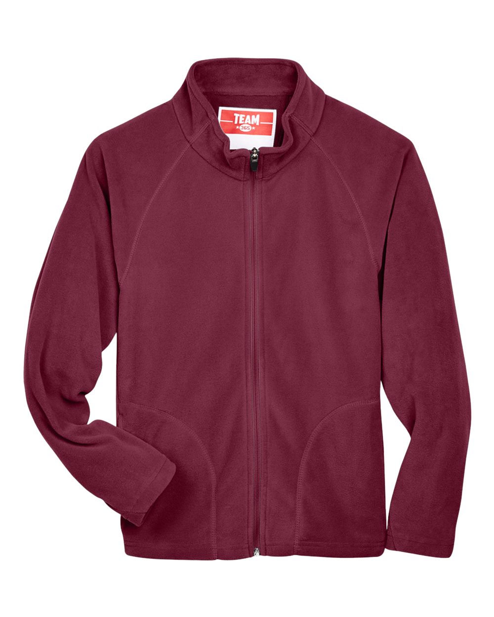 Team 365 Youth Campus Microfleece Jacket - Sport Maroon