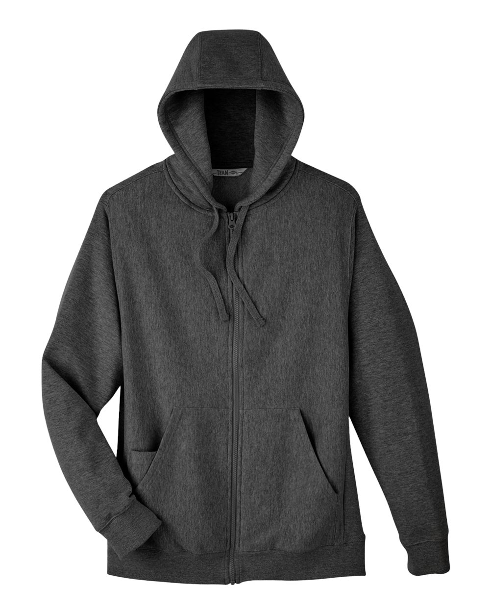 Team 365 Men's Zone HydroSport™ Heavyweight Full-Zip Hooded Sweatshirt - Dark Grey Heather