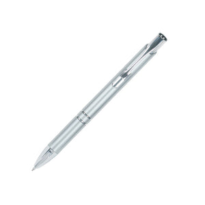 Vibe Plastic Click-Action Promotional Pen - Silver