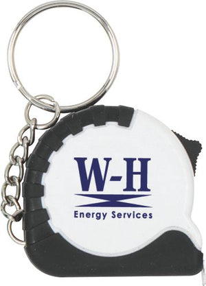 3' Tape Measure Key Tag - White