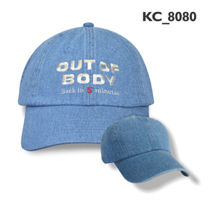 Unconstructed washed denim cap - Custom Embroidered -