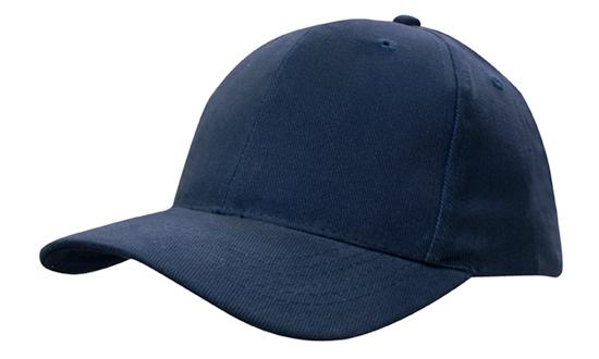 6 Panel Brushed Cotton Twill Cap - custom embroidered