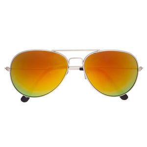Colour Mirrored Aviator Sunglasses
