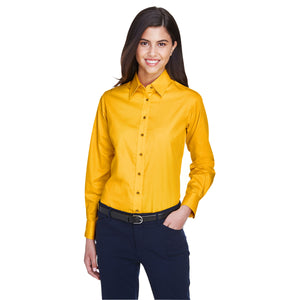 Ladies' Easy Blend™ Long-Sleeve Twill Shirt with Stain-Release