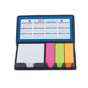 Leather Look Case Of Sticky Notes With Calendar