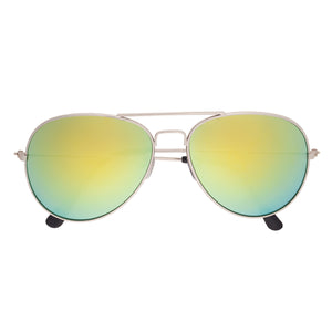 Colour Mirrored Aviator Sunglasses
