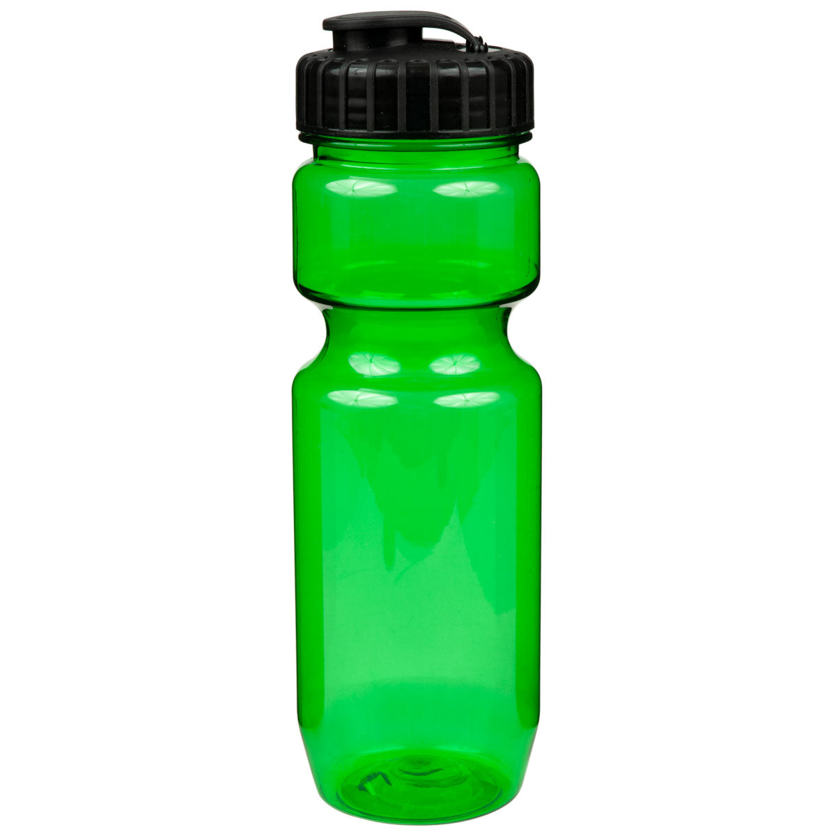 22 oz. Translucent Contour Bike Bottle - Translucent Green With Black Lid
