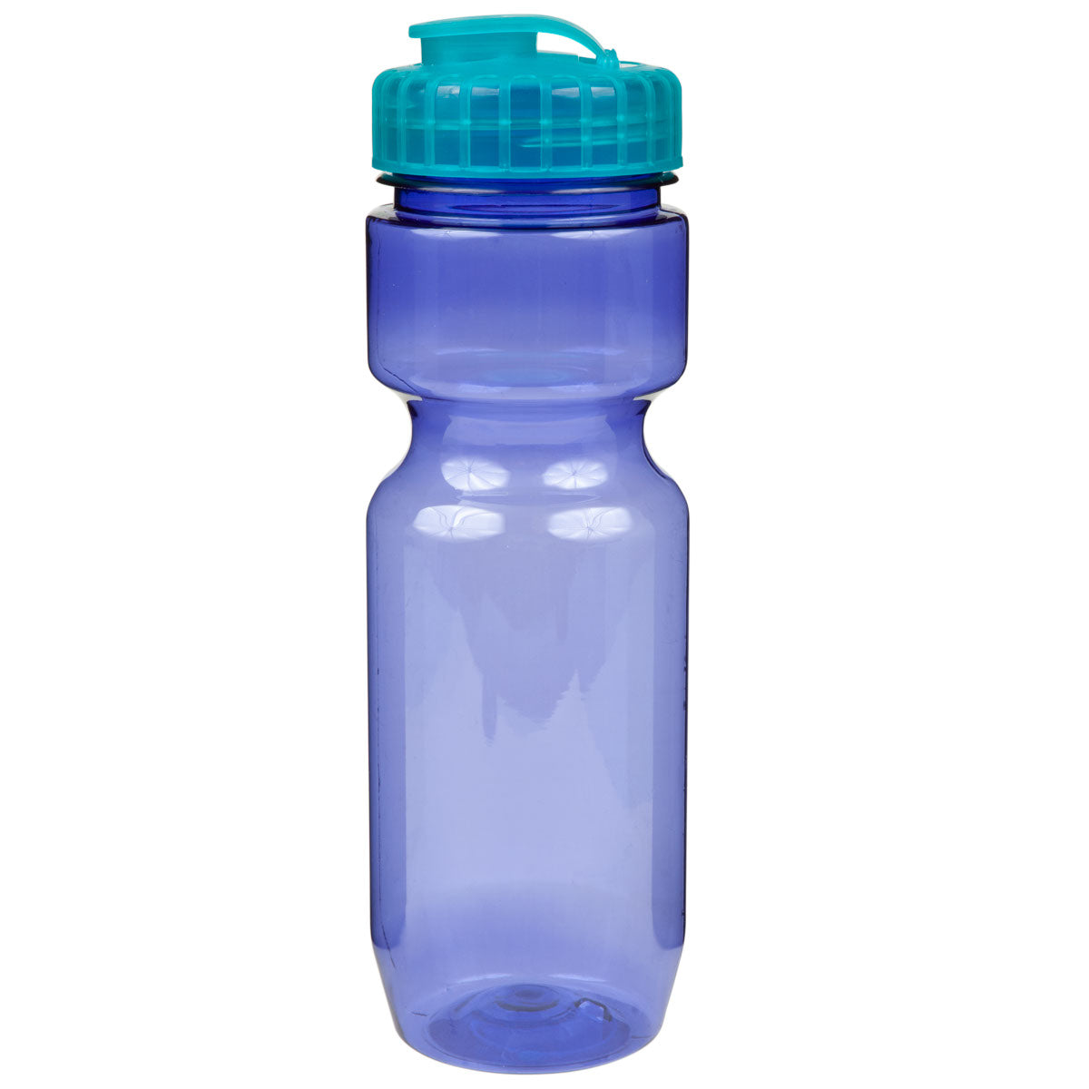 22 oz. Translucent Contour Bike Bottle - Translucent Purple With Translucent Aqua Lid