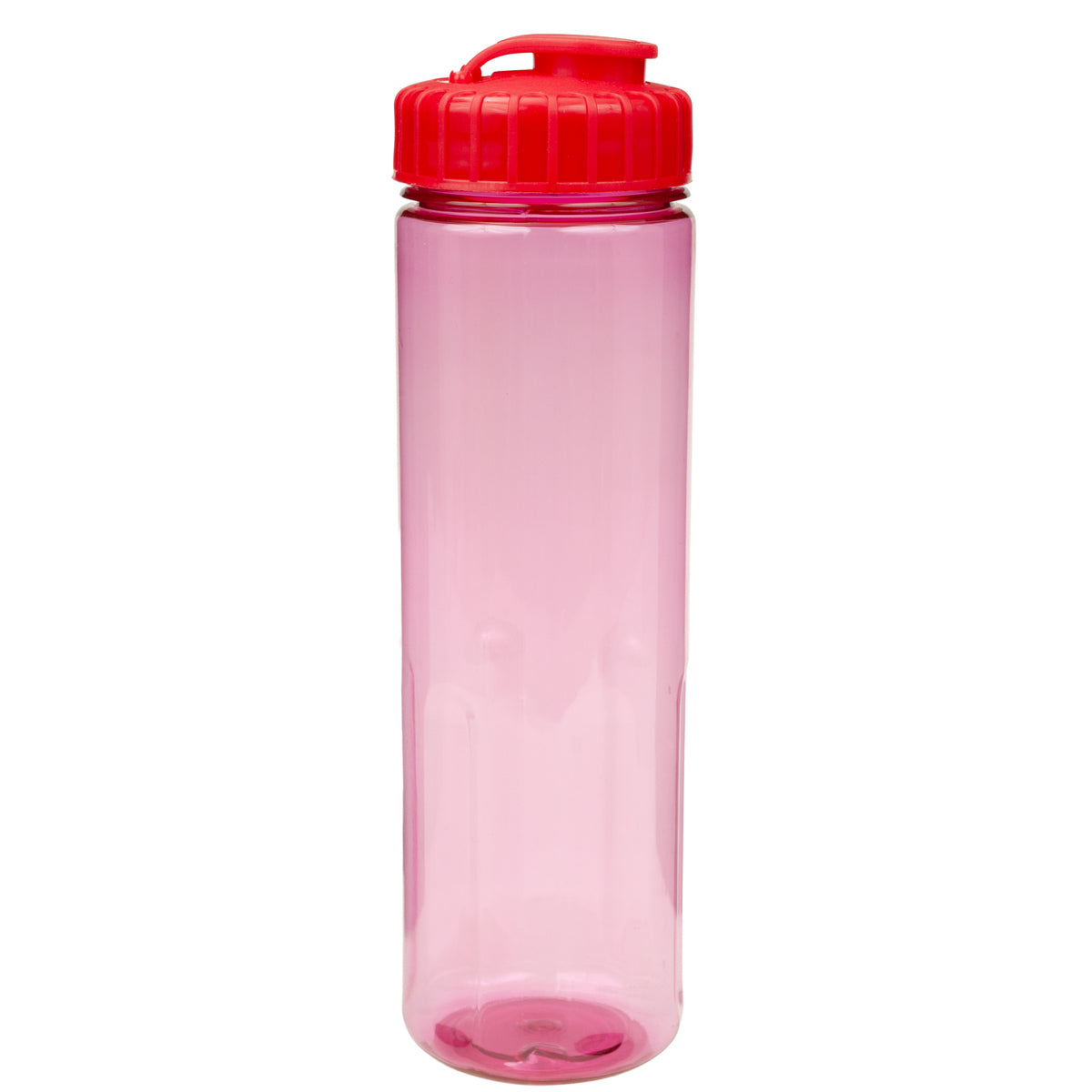 24 oz Prestige Bottle with Flip Top Lid - Translucent Pink With Red Lid