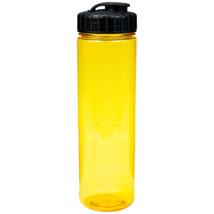 24 oz Prestige Bottle with Flip Top Lid - Translucent Yellow With Black Lid