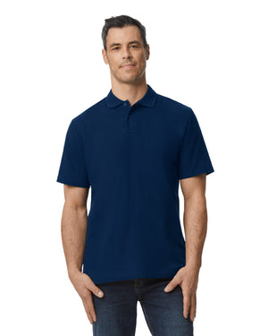 Men's Softstyle Double Pique Polo - Navy
