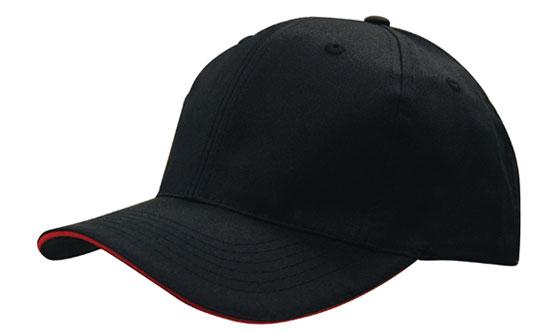 6 Panel Cap Breathable P-Twill with Sandwich - Custom Embroidered -