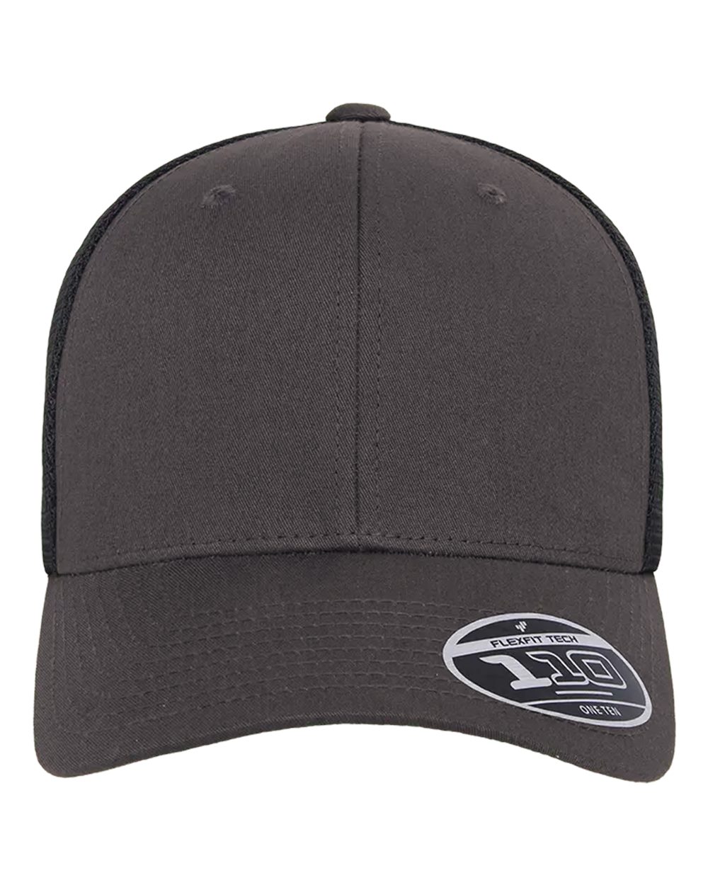 Flexfit Adult 110® Mesh Cap - Charcoal/ Black