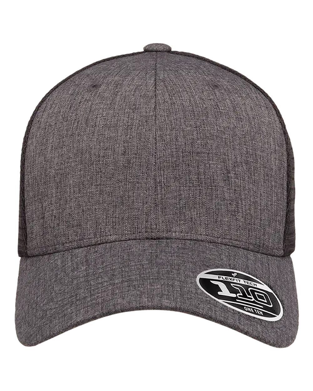 Flexfit Adult 110® Mesh Cap - Melange Charcoal/ Black