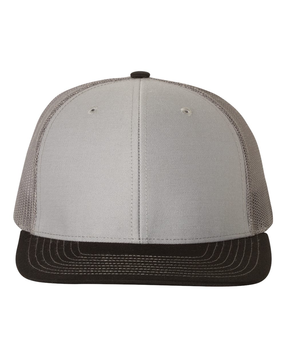 Richardson 112 Adjustable Snapback Trucker Cap - Grey/ Charcoal/ Black