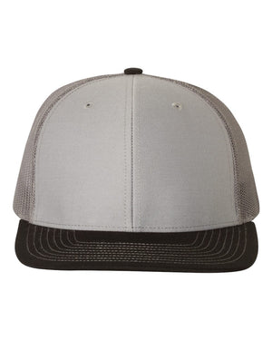Richardson 112 Adjustable Snapback Trucker Cap - Grey/ Charcoal/ Black