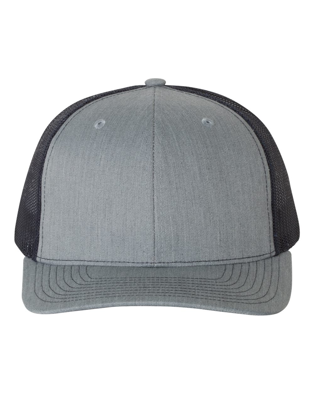 Richardson 112 Adjustable Snapback Trucker Cap - Heather Grey/ Navy
