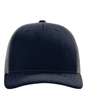 Richardson 112 Adjustable Snapback Trucker Cap - Navy/ Charcoal