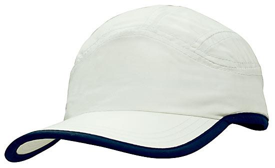 6 Panel Microfiber Sports Cap - Custom Embroidered -