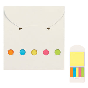 Sticky Notes And Flags In Pocket Case - White