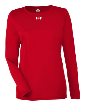 Under Armour Ladies' Team Tech Long-Sleeve T-Shirt - Red/ White