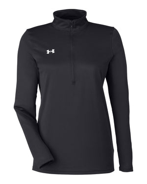 Under Armour Ladies' Team Tech Half-Zip - Black/ White