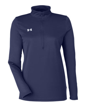 Under Armour Ladies' Team Tech Half-Zip - Midnight Navy/ White