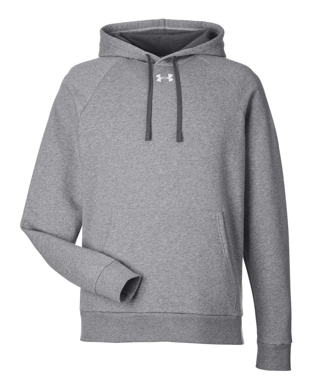 Under Armour Men's Rival Fleece Hooded Sweatshirt - Cs Grey Light Heather/ White