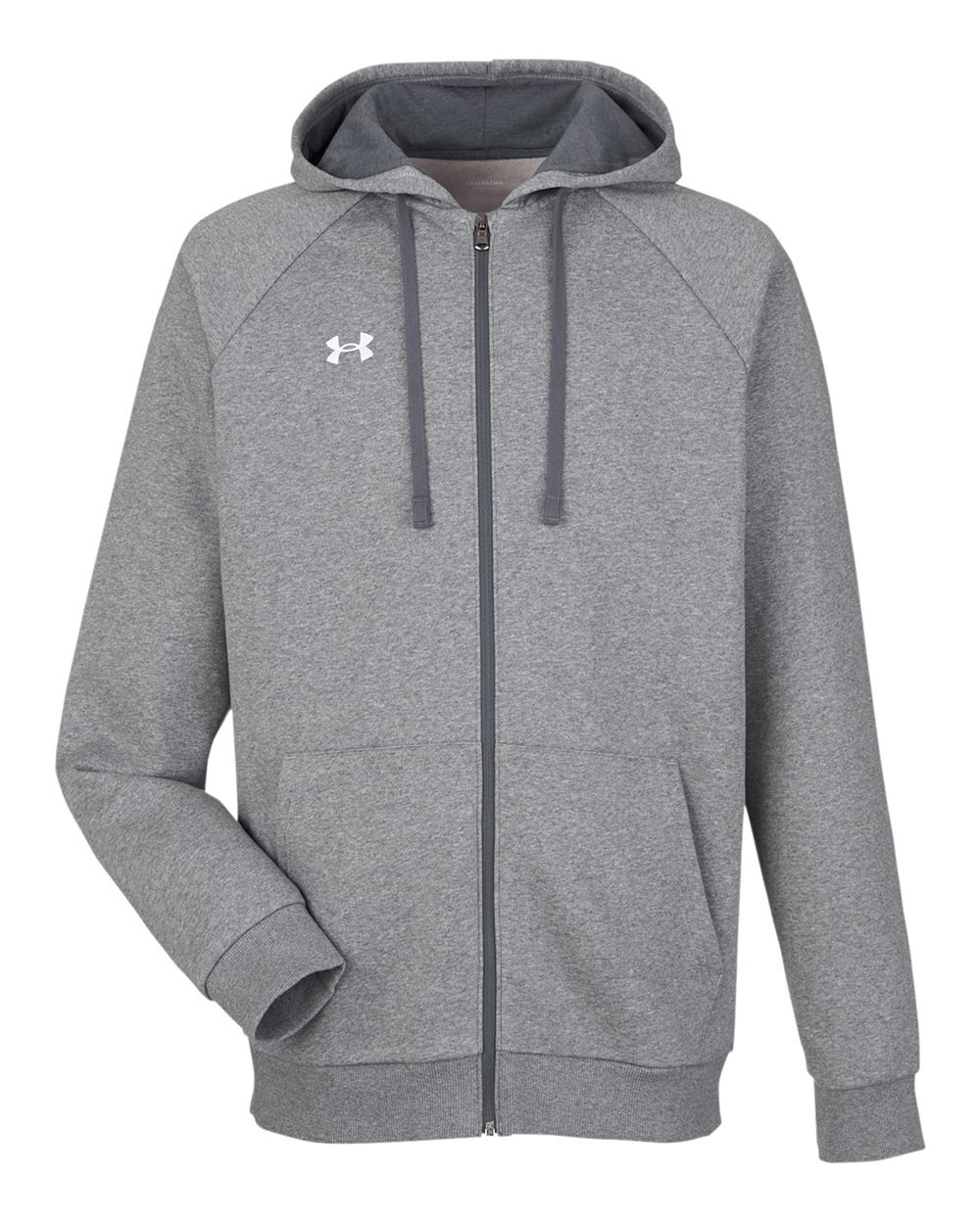 Under Armour Men's Rival Fleece Full-Zip - Cs Grey Light Heather/ White
