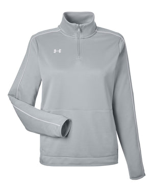Under Armour Ladies' Command Quarter-Zip 2.0 - Mod Grey/ White