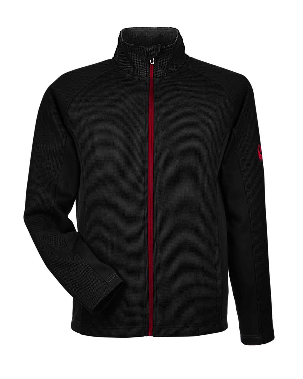 Spyder Men's Constant Full-Zip Sweater Fleece Jacket - Black/ Red