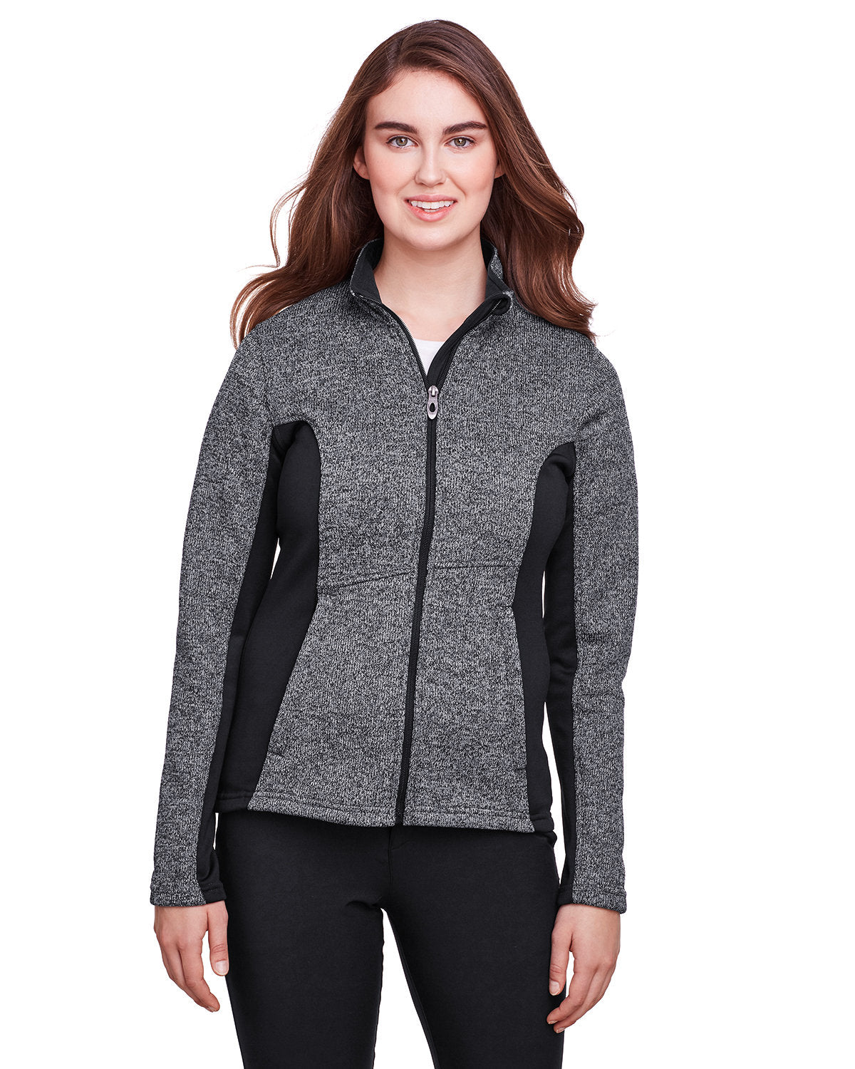 Spyder Ladies' Constant Full-Zip Sweater Fleece Jacket - Black Hthr/Blk