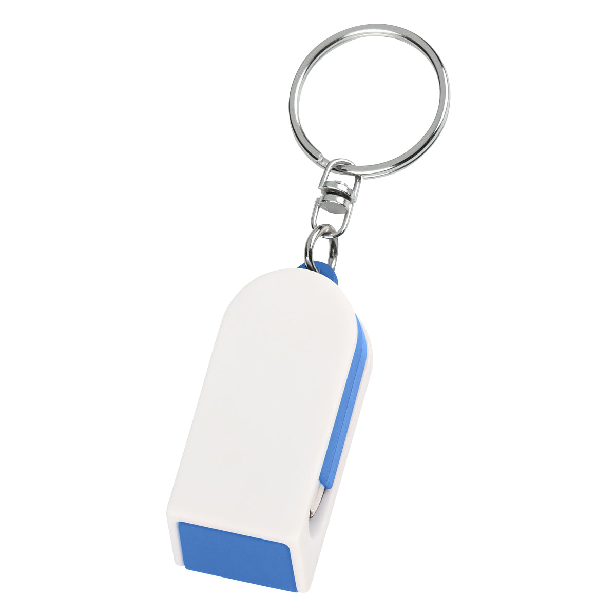 Phone Stand And Screen Cleaner Combo Key Chain - Blue