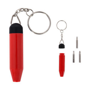 Mini Tool Keychain Kit - Red