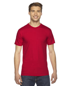 American Apparel Unisex Fine Jersey Short-Sleeve T-Shirt - Red